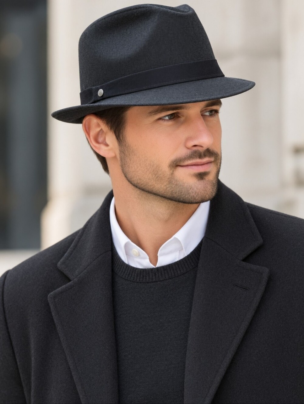 Stetson Charcoal Gray Fedora XL Unisex